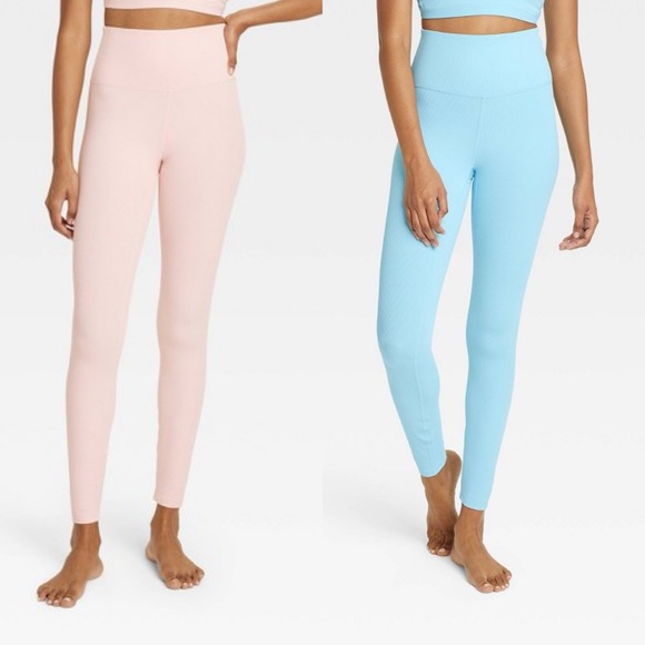 Women's Ultra High-Rise Rib Leggings - All In Motion 2pc set - Picture 1 of 7